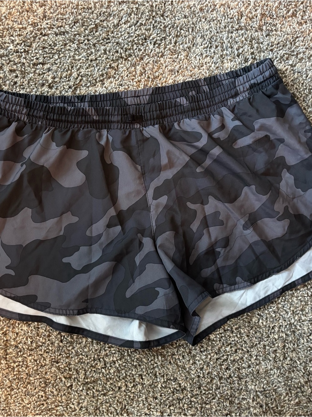 Old Navy Gray & Black Camo Athletic Shorts